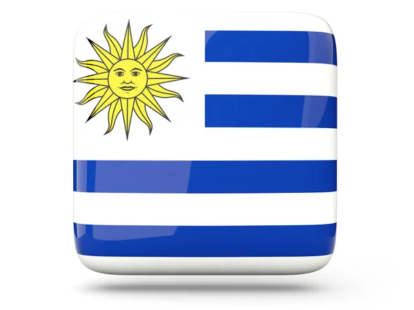 Ícone quadrado de uruguai — Fotografia de Stock