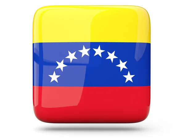 Square icon of venezuela — Stock Photo, Image