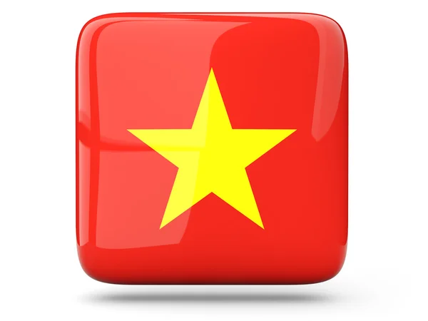 Négyzet alakú ikon a vietnami — Stock Fotó