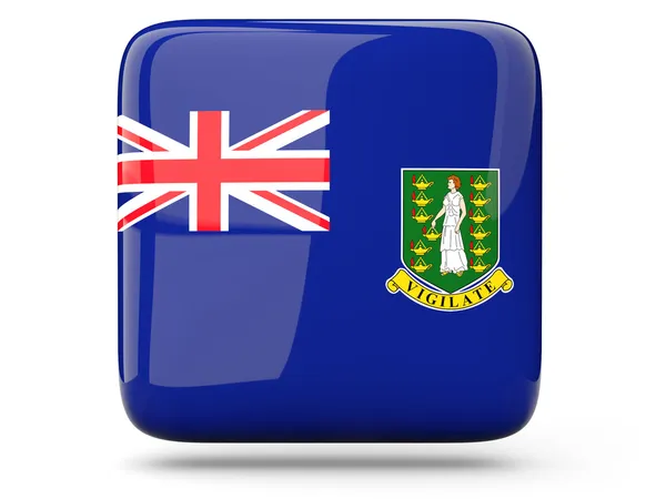 Icono cuadrado de las islas vírgenes británicas —  Fotos de Stock