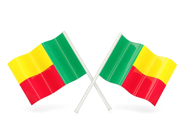 Flagge von Benin — Stockfoto