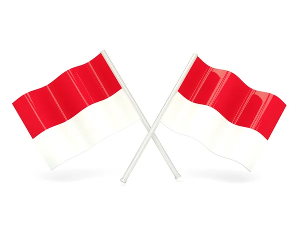 Flagge von Monaco — Stockfoto