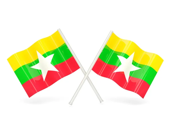 Flagge von Myanmar — Stockfoto