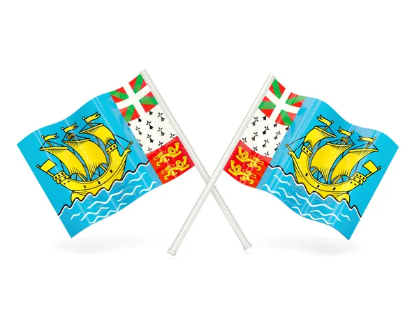 Saint Pierre och Miquelon flagga — Stockfoto