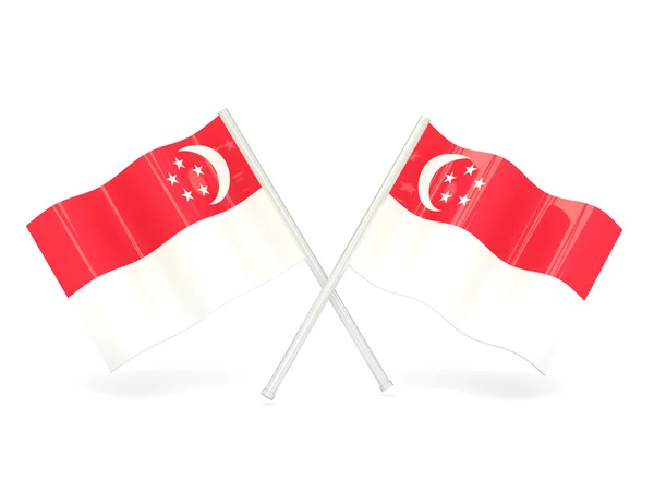 Bandeira de Singapore — Fotografia de Stock