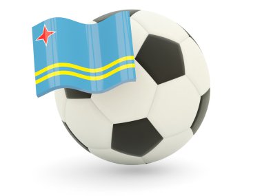 aruba bayrağı ile futbol
