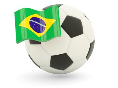 Futbol Brezilya bayrağı ile