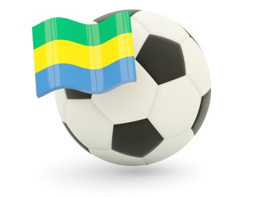futbol ile gabon Cumhuriyeti bayrağı