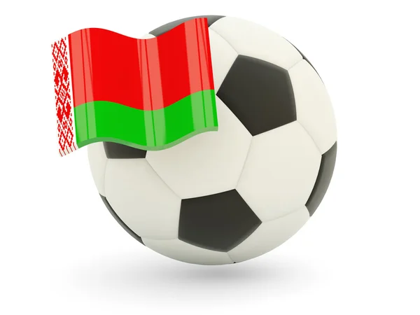 Football with flag of belarus — Stock Photo, Image