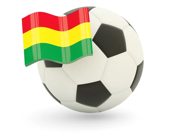 Fotboll med flagga bolivia — Stockfoto