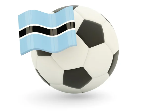 Piłka nożna z flaga Botswany — Zdjęcie stockowe