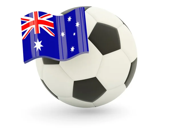 Fútbol con bandera de Australia —  Fotos de Stock