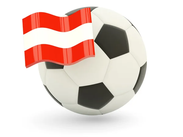 Football avec drapeau de l'Autriche — Photo
