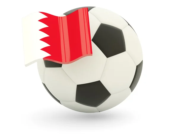 Fotboll med flagga bahrain — Stockfoto