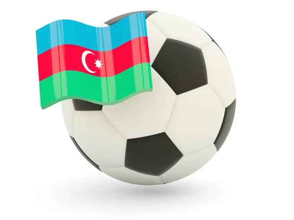 Calcio con bandiera di azerbaijan — Foto Stock