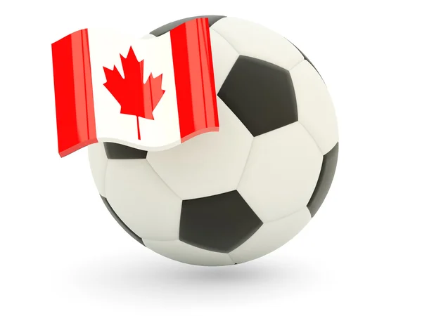 Fútbol con bandera de canada —  Fotos de Stock