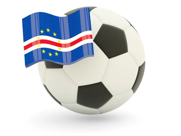 Fussball mit flagge von cape verde — Stockfoto