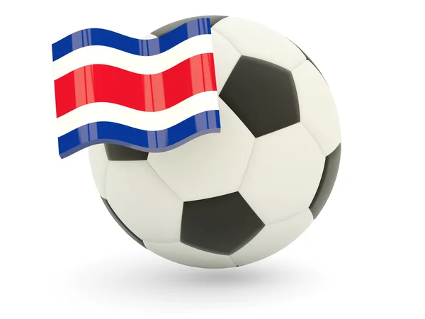 Football avec drapeau de costa rica — Photo