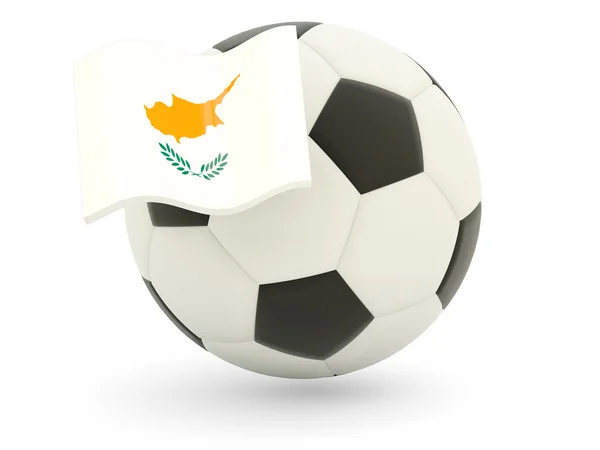 Football avec drapeau de cyprus — Photo