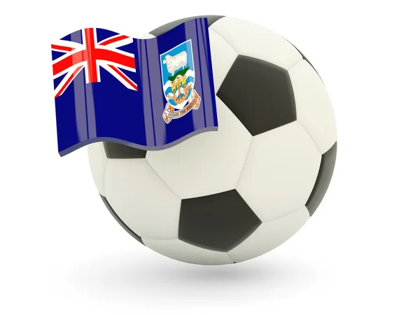 フォークランド諸島の旗とサッカー — ストック写真