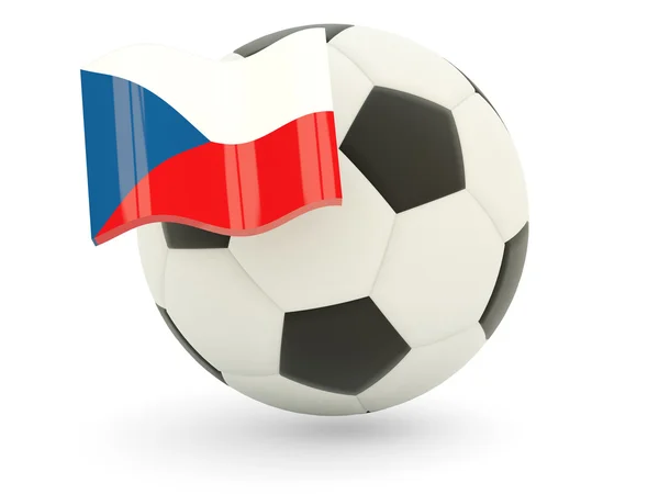 Football with flag of czech republic — Stock Photo, Image