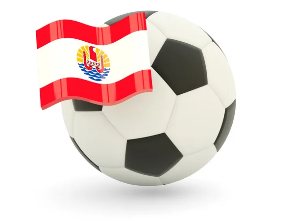 Fútbol con bandera de la polinesia francesa —  Fotos de Stock