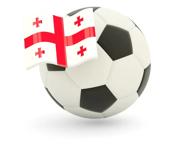 Fotbal s vlajka Gruzie — Stock fotografie