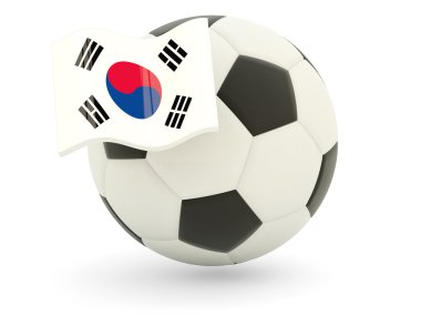 futbol ile Güney Kore bayrağı