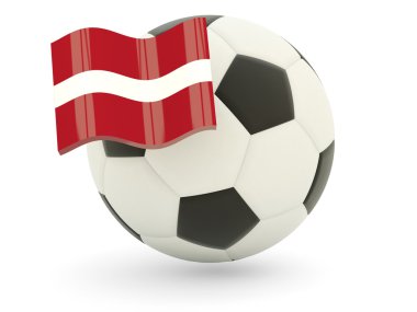 Futbol Letonya bayrağı ile