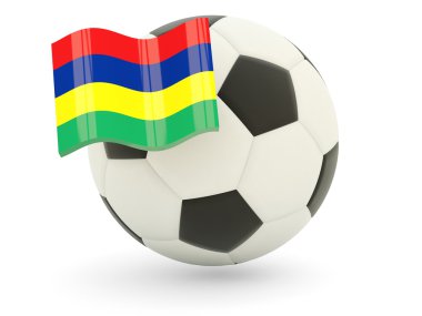futbol ile mauritius Cumhuriyeti bayrağı