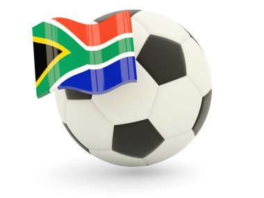 Futbol Güney Afrika bayrağı ile