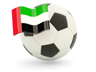 Birleşik Arap Emirlikleri bayrağı ile futbol