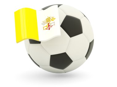 Vatikan bayrağı ile futbol