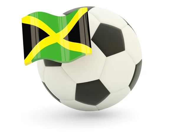 Football with flag of jamaica — Stock Photo, Image