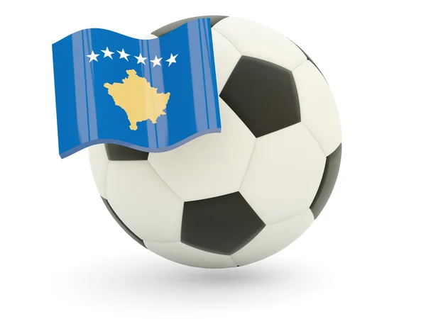 Fútbol con bandera de kosovo —  Fotos de Stock
