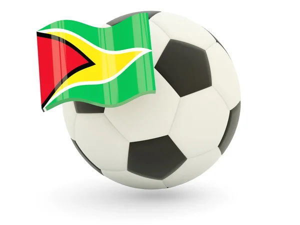 Fußball mit Flagge von Guyana — Stockfoto