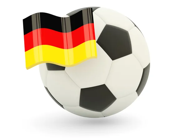 Calcio con bandiera della Germania — Foto Stock