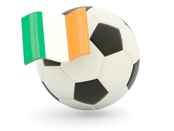 Fútbol con bandera de Irlanda — Foto de Stock