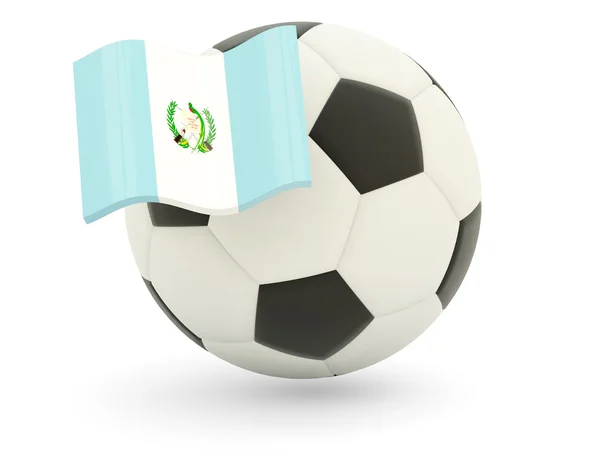 Fotboll med flaggan i guatemala — Stockfoto