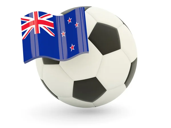 Football with flag of new zealand — Stock Photo, Image