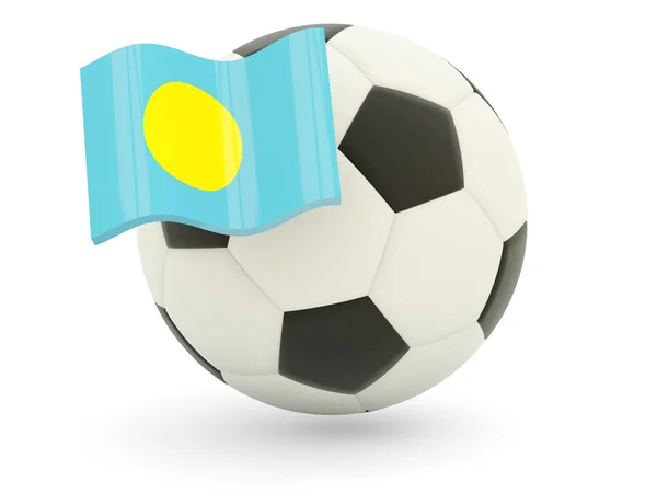 Football with flag of palau — Stock Photo, Image