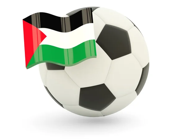 Fotboll med flaggan av palestinskt territorium — Stockfoto