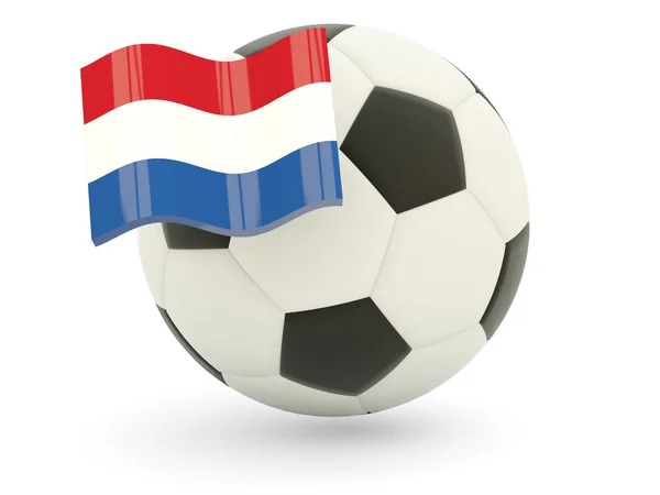 Football with flag of netherlands — Stock Photo, Image