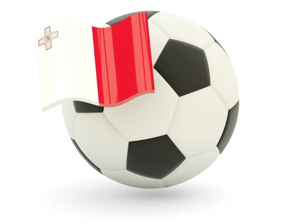 Futebol com bandeira de malta — Fotografia de Stock