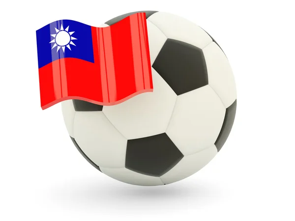 中国の共和国の旗サッカー — ストック写真