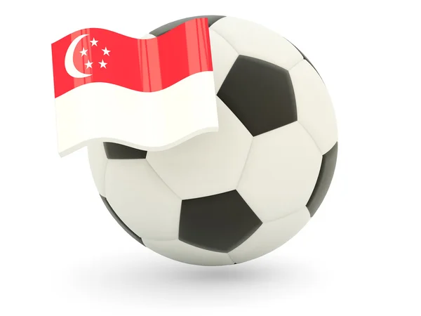 シンガポールの国旗のフットボール — ストック写真
