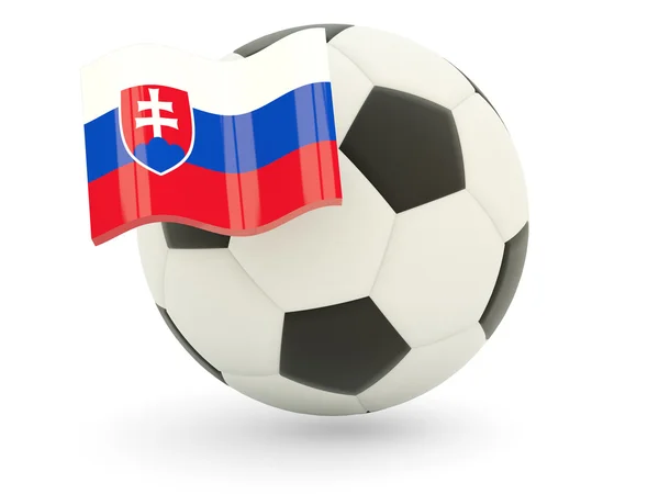 Fotboll med flagga Slovakien — Stockfoto