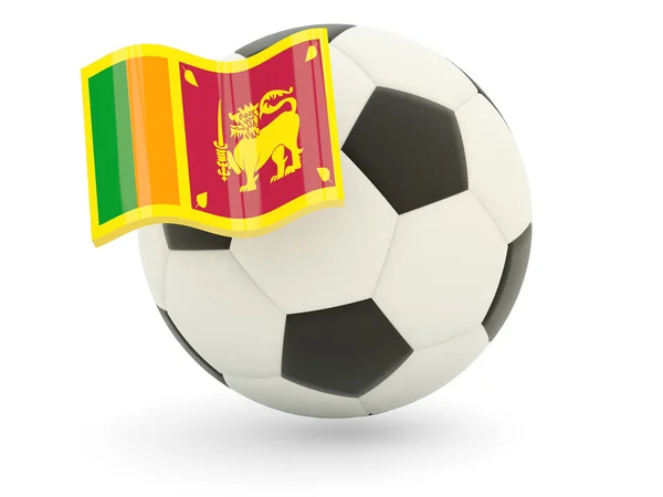 Fotboll med flaggan i sri lanka — Stockfoto