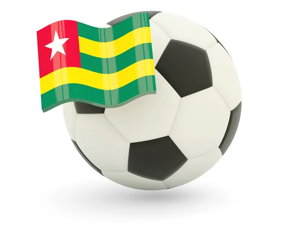 Piłka nożna z flaga togo — Zdjęcie stockowe