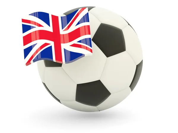 Футбол з прапором об'єднаного королівства — стокове фото